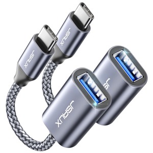 lot 6272031 image: JSAUX USB C to USB 3.0 Adapter 2 Pack, USB C Male to USB Female OTG Cable Thunderbolt3 to USB Adapter Compatible with MacBook ProAir, iPhone 16 Pro Max16 Plus1615, Samsung Galaxy S24S23S22S21