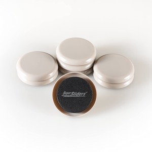 lot 6272038 image: Super Sliders 2 12 Round Reusable Furniture Sliders for Carpet - Effortless Moving and Surface Protection, Beige (8 Pack)