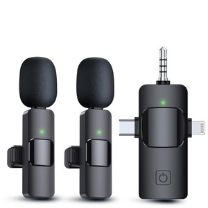 lot 6272039 image: PQRQP 3 in 1 Wireless Lavalier Microphones for iPhone, iPad, Android, Camera, USB-C Microphone, 7-Hour Battery, Mini Microphone with Noise Reduction for Video Recording, Vlog, YouTube, TikTok