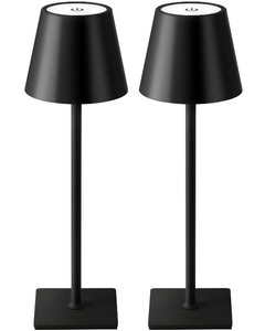 lot 6272046 image: KDG 2 Pack Cordless Table Lamp,Portable LED Desk Lamp, 5000mAh Battery Operated, 3 Color Stepless Dimming Up, for RestaurantBedroomBarsOutdoor PartyCampingCoffee Shop Night Light(Black)