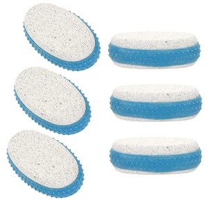 lot 6272067 image: Iconikal Pumice Exfoliating Stone with Rubber Grip, 6-Pack (Blue)