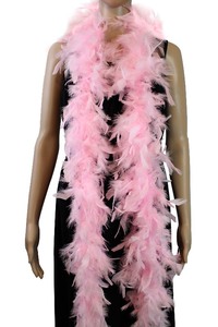 lot 6272078 image: 40 Gram 72 Long, Turkey Chandelle Feather Boa, Dancing Wedding Crafting Party Dress Up, Halloween Costume Decoration (baby pink)
