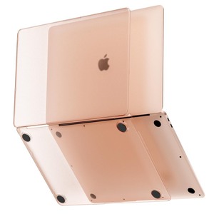 lot 6272081 image: Soonjet Compatible for MacBook Air 13 inch Case M1 2020 2019 2018 Same as Bare Device Sturdy Protective Hard Shell Cover for Laptop A2337 A2179 A1932 - Gold Clear