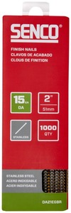 lot 6272082 image: SENCO DA21EGBR 2 15 Gauge Angled Finish Nails, Stainless Steel Finish 1,000 Count Pack