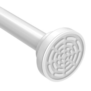 lot 6272091 image: Ausemku Shower Curtain Rod Tension - 26-76 Inch Never Rust Non-Slip Spring Tension Curtain Rod No Drilling Stainless Steel Curtain Rod Use Bathroom Kitchen (White)