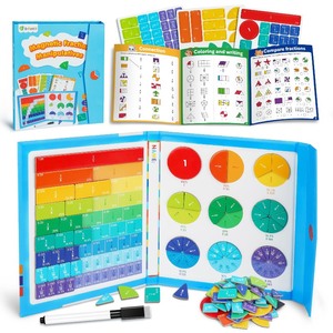 lot 6272105 image: D-FantiX Magnetic Fraction Educational Puzzle, Magnetic Fraction Tiles & Fraction Circles Set, Math Manipulatives for Elementary School, Montessori Fraction Manipulatives Learning Resources for Kids