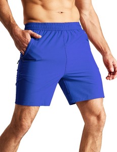 lot 6272110 image: MIER Mens 7 Inch Inseam Athletic Shorts Workout Running Quick Dry Lightweight Gym Shorts with Zip Pockets, Royal Blue, L