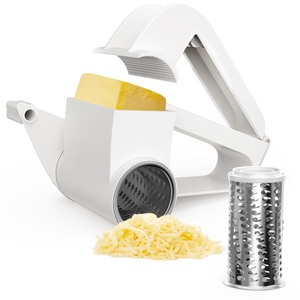 lot 6272119 image: Cheese Grater with Handle, Rotary Cheese Grater,Vegetable, Chocolate, Hard Cheese & Nut Grater, White