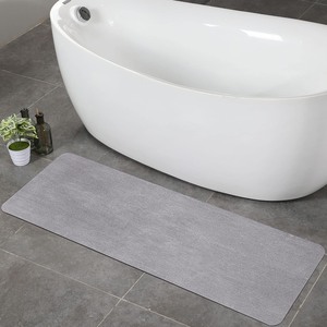 lot 6272136 image: Stiio Large Bath Mat Rug 17x51 inches, Kitchen Mat Super Absorbent Quick Dry, Bath Rugs Non-Slip for Bathroom, Thin Floor Mat That Fit Under Door, Washable Shower Door Mat for Bathtub, Sink, Grey