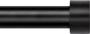lot 6272141 image: Zeerobee Curtain Rods for Windows 32 to 240, 1 Inch Black Curtain Rod Set, Heavy Duty Drapery Rods with Adjustable Curtain Rods, Outdoor Modern Curtain Rod with Simple End Caps, 32-240, Black