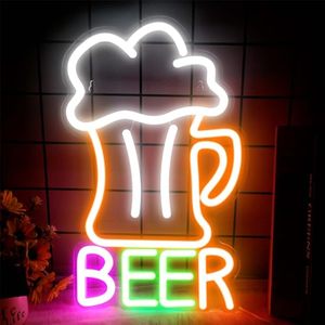 lot 6272144 image: Beer Neon Sign - Adult Bar Dimmable LED Cheers Commercial Neon Light 17.2x9.5, USB Power Port, for Men Caves, Home, Store, Wall Art Decoration, Party, Club, Restaurant, Night Hotel Signage, Gift