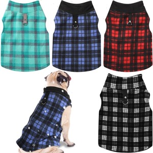 lot 6272151 image: Weewooday 4 Pieces Winter Fabric Dog Sweater with Leash Ring Fleece Vest Dog Pullover Jacket Warm Pet Dog Clothes for Puppy Small Dogs Cat Chihuahua(M)