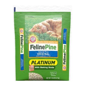 lot 6272152 image: Feline Pine Platinum Non-Clumping Cat Litter 18lb.