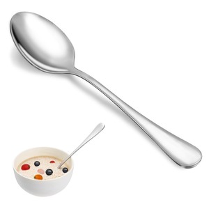 lot 6272158 image: 8 Pcs Tablespoon Spoon Set, Premium Food Grade Stainless Steel Spoons, Serving Tablespoons, Mirror Finish & Dishwasher Safe,Use for Home,Kitchen and Restaurant - 7.3 inch