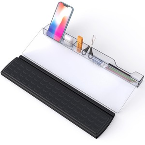 lot 6272178 image: Laokiiy Keyboard Riser, Computer Keyboard Stand Acrylic Tilted Keyboard Holder for Easy Ergonomic Typing&Working, 3-Level Height Adjustment Keyboard Riser with Keyboard Wrist Rest, Fits All Keyboard