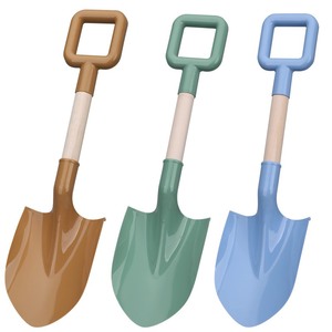 lot 6272196 image: Wood Kids Garden Tool Shovels Toys, 16 Large Avocado Beach Spades Sand Shovels Toys for Adults Gardening Tools Kit Travel Sandbox Toy Sturdy Snow Scoop Durable Wood Handle Spade for Digging Sand Snow