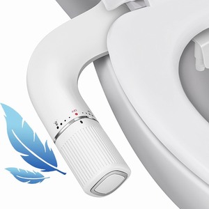 lot 6272203 image: BIGCOW Ultra-Slim Bidet Attachment for Toilet - Dual Nozzle (Frontal & Rear Wash) with Adjustable Cold Water Pressure and Stainless Steel Inlet - Hygienic Solution for Fresh Cleanliness