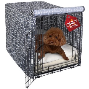 lot 6272215 image: Explore Land Pattern Dog Crate Cover for 42 Inches Wire Cage, Heavy-Duty Polyester Indoor Pet Kennel Covers Universal Fit for 1 2 3 Doors Standard Metal Crate (Morocco)