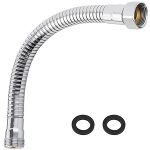 lot 6272229 image: Swivel Hose Protector, iFealClear Solid Brass Garden Hose Extension, Flexible Hose Kink Protector for RV, Garden, Car Wash, Outdoor Faucet, 34 Female Male Thread Metal Garden Hose Connector, Chrome