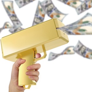 lot 6272243 image: Sopu Make it Rain Money Gun Paper Playing Spary Prop Cash Gun Party Supplies (Metallic Gold)