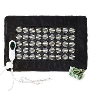 lot 6272253 image: Far Infrared Heating Pad for Pain Relief, Electric Heating Pad for Back Abdomen Shoulders Neck, Natural Jade and Tourmaline, 10 Heat Levels & 3 Timer Auto-Off, ETL Certified, Easy to Use, 23.6x15.7 in - Retail $109.8