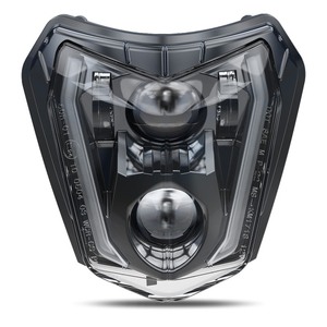 lot 6272255 image: BICYACO Dirt Bike Headlight, 66W 3000LM DOT LED Headlight with DRL High Low Beam, Compatible with Enduro Motorcycle Pit Bike ATV TC FE TE EXC XCW SXF SX 125 250 300 350 450 500 530 SMC R 690 Supermoto