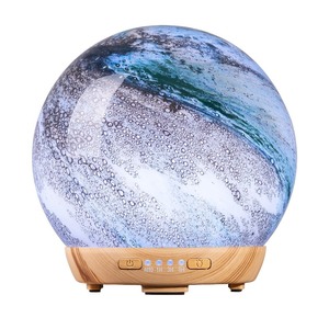 lot 6272257 image: Moon Essential Oil Diffuser, Glass Cool Mist Humidifier with 4 Timer,7 LED Colors and Waterless Auto Shut-Off Settings for Baby Home Office (250ml)