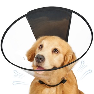 lot 6272304 image: Didopet Dog Cone Collar, Transparent Recovery Collar for Large Medium Small Dogs, Soft Cone for Dogs After Surgery to Prevent Licking Wound, Enhanced Visibility Elizabethan Collar