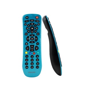lot 6272319 image: Philips Universal Remote Control, Universal TV Remote Replacement, Samsung TV Remote Control Universal, for Roku Remote Replacement, Vizio, LG, Sony, Apple TV, Smart TVs, 3 Device, Blue, SRP3249B27