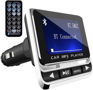 lot 6272344 image: Bluetooth FM Transmitter for Car, Wireless Car Radio Adapter, Handsfree Auto Kit with Remote Control, MP3 Music Player Support USB Charger Siri Google Assistant U DiskTF CardAux