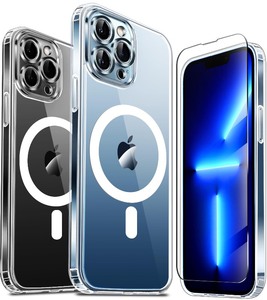 lot 6272345 image: TZGZT Camera Protection for iPhone 13 Pro Max Phone Case, fits MagSafe Accessories Magnetic Protective Cover with 2X Screen Protector, Women Case for iPhone 13 Pro Max, Clear