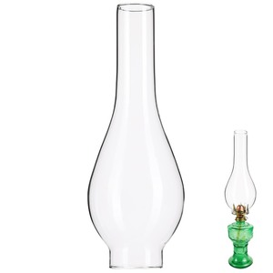 lot 6272367 image: Sewroro Oil Lamp Chimney Vintage Glass Chimney Shade Antique Clear Kerosene Hurricane Lamp Globe Shades Replacement Oil Lantern Shade Cover for Home