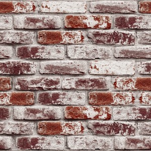 lot 6272377 image: Brick Wallpaper Red Brick Peel and Stick Wallpaper Self-Adhesive Wallpaper Brick Contact Paper 17.7�� x� 118 Removable Wallpaper 3D Brick Paper for Backsplash Countertop Wall Realistic Brick Textured