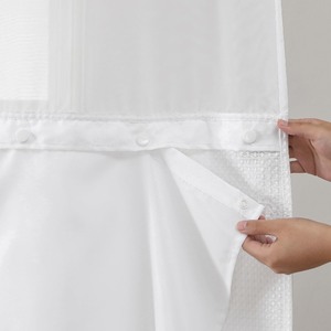 lot 6272381 image: eachope 1 Pack Fabric Snap-in Shower Curtain Liner Replacement,Compatible with No Hook Shower Curtain with Snap in Liner, Removable & Water-Repellent,Machine Washable,70x54,White