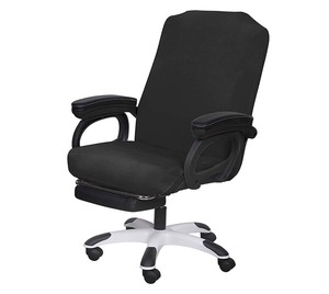 lot 6272398 image: SARAFLORA Office Chair Cover- Medium, Black- Removable Computer Chair Cover for Office Chair with Zipper for Universal Rotating Chair Desk Chair Cover High Back Chair Seat Washable Protector for Pets