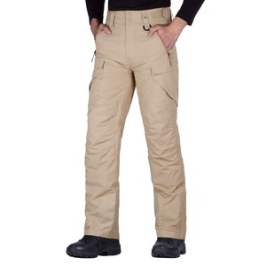 lot 6272399 image: FREE SOLDIER Mens Waterproof Snow Insulated Pants Winter Skiing Snowboarding Pants with Zipper Pockets (Khaki XX-Large(46-48)32L)