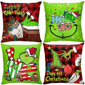 lot 6272404 image: SEPZFTT Christmas Pillow Covers 18x18 Set of 4 Christmas Throw Pillows Covers Farmhouse for Christmas Decorations Throw Cushion Case for Home Couch