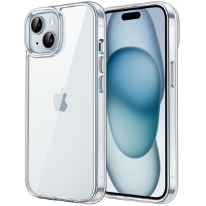 lot 6272406 image: JETech Case for iPhone 15 6.1-Inch, Non-Yellowing Shockproof Phone Bumper Cover, Anti-Scratch Clear Back (Clear)