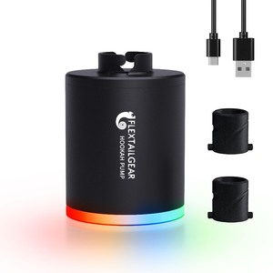 lot 6272438 image: FLEXTAILGEAR Electric Hookah Pump Kit with 1300 mAh Rechargeable Battery Led Light Mini Portable Charcoal Starter Coal Burner Helper Shisha Nargila Warm Up Set Smoke Bar Accessories
