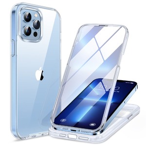 lot 6272448 image: Miracase Glass Series for iPhone 13 Pro Max Case 6.7 Inch, Full-Body Protective Bumper Case with Built-in 9H Tempered Glass Screen Protector and Camera Lens Protector, B-Clear
