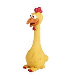 lot 6272452 image: Tamu style Rubber Chicken Squeaky Dog Toys for Small, Medium or Large Pet Breeds, Play Fetch, Reduce Separation Anxiety