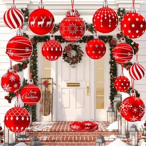 lot 6272457 image: Craftsatin 36 Pcs Christmas Decorations Outdoor Christmas Hanging Ornaments Christmas Red Peppermint Candy Yard Signs Double Sided Lawn Decorations Peppermint Ornaments for Xmas Tree Decor