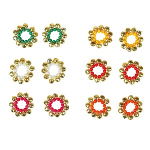 lot 6272460 image: Small Set of 6 Pair Designer Bangles God Goddess Set for Ganesh GLaddu GopalDevi MaaRadha Krishna Haar Sringar Set Deities jewellary Set for All God Idol Statue Holi Festival of