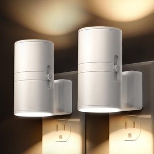 lot 6272480 image: L LOHAS LED Night Light Plug in, Night Lights Plug into Wall, Light Sensor, 0-100LM, Soft White 3000K, Dimmable Night Light, Modern Night Light for Hallway Bedroom Stairway, 2 Pack