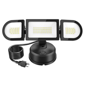 lot 6272483 image: iMaihom 65W Flood Lights Outdoor, 6500LM Plug-in LED Flood Light with 3 Adjustable Heads, IP65 Waterproof Outdoor Flood Light, 6000K Exterior Security Lights for Yard Garage Driveway Porch (Black)