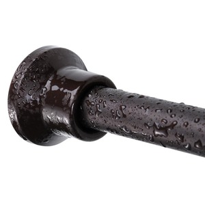 lot 6272496 image: Chrsouly Tension Shower Curtain Rod, 1 Diameter 27-73 Inches Adjustable Shower Rod No Drill, Heavy Duty No Rust Shower Curtain Rods Spring Tension for Bathroom, Shower Stall, Bronze