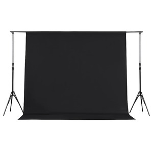 lot 6272507 image: Joccun 10X10FT Black Backdrop Background for Photography,Polyester Backdrop Curtain Background Screen for Photography,Photoshoot,Video Recording,Studio(10X10ft,Black)