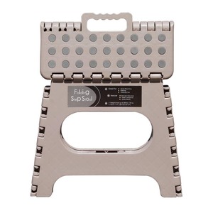 lot 6272514 image: Non-Slip Folding Step Stool, Sturdy Safe Enough - Holds up to 300 Lb - 11 inch Footstool for Adults or Kids, Folding Ladder StorageOpens Easy, for Kitchen,Toilet,Camping (Light Grey, 11)