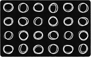 lot 42691 image: Flagship Carpets Circle Sampler Abstract Educational Area Rug for Kids Room or Childrens Classroom Carpet, Playroom or Home Learning, 76 x 12, Black (B08GMD3KGD)