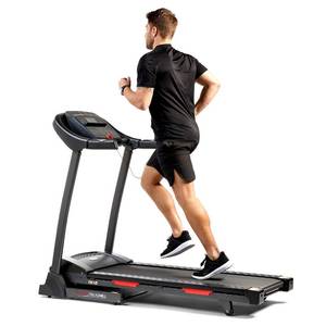 lot 42697 image: Sunny Health & Fitness Premium Folding Incline Treadmill with Pulse Sensors, One-Touch Speed Buttons, Shock Absorption, Optional Bluetooth with Exclusive SunnyFit App